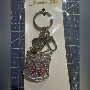 Jacqueline Kent Drum Purse Charm with inlaid crystals. BRAND NEW!